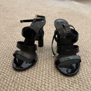 Ferragamo Black Strappy Heels